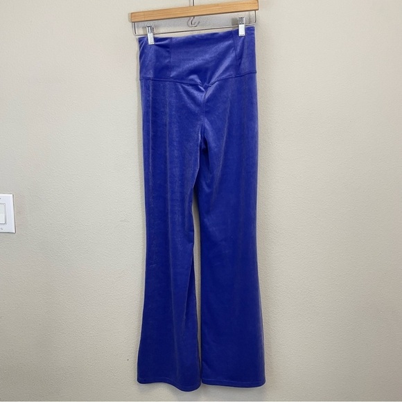 Athleta‎ Elation Velvet Flare Pant Noble Bleu NWT Size S - Picture 9 of 11